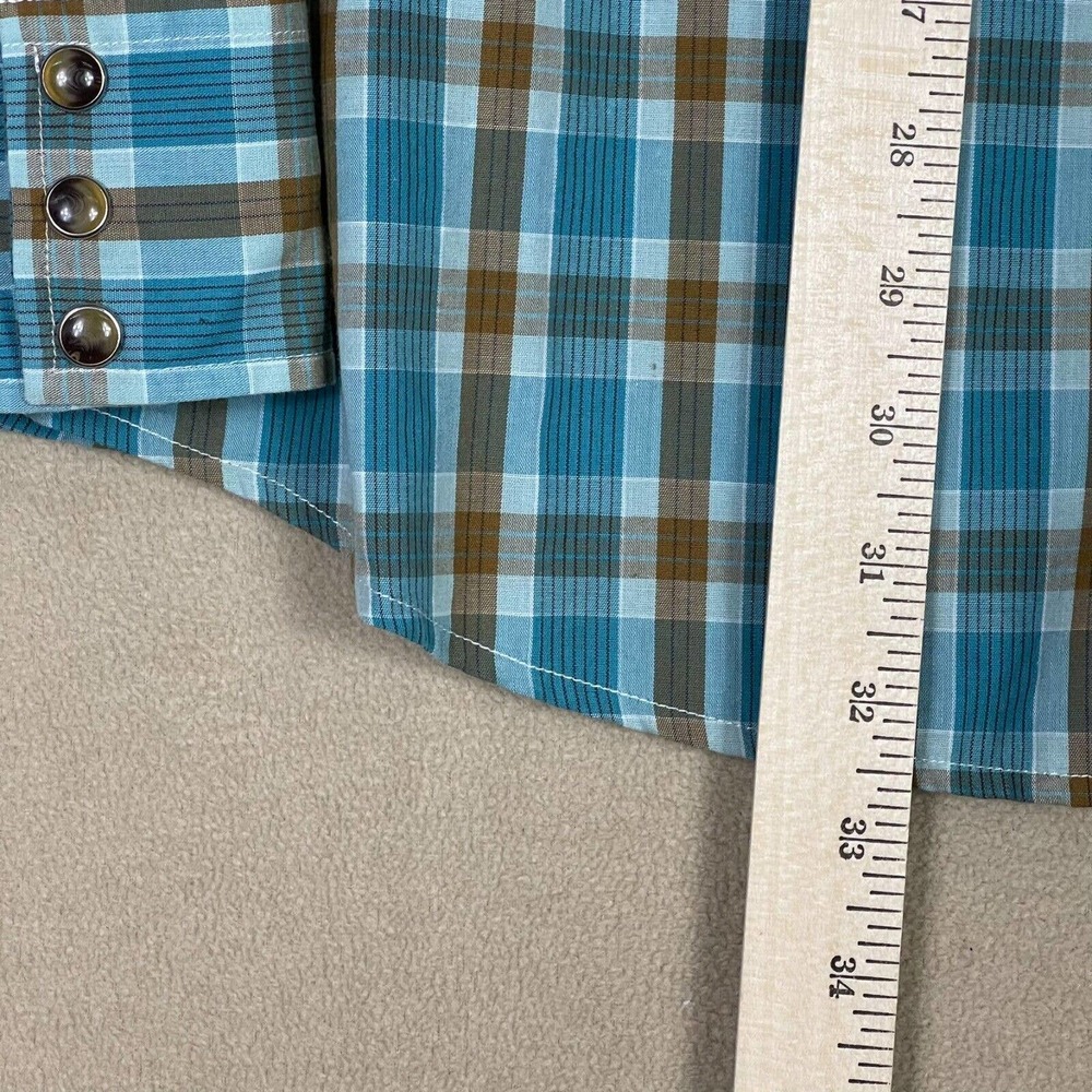 Pendleton Shirt Adult Extra Large Blue/Brown Plaid Long Sleeve Chest Pocket Mens - Picture 5 of 10
